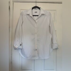 Chico's Classic White Collared Button-Up Shirt